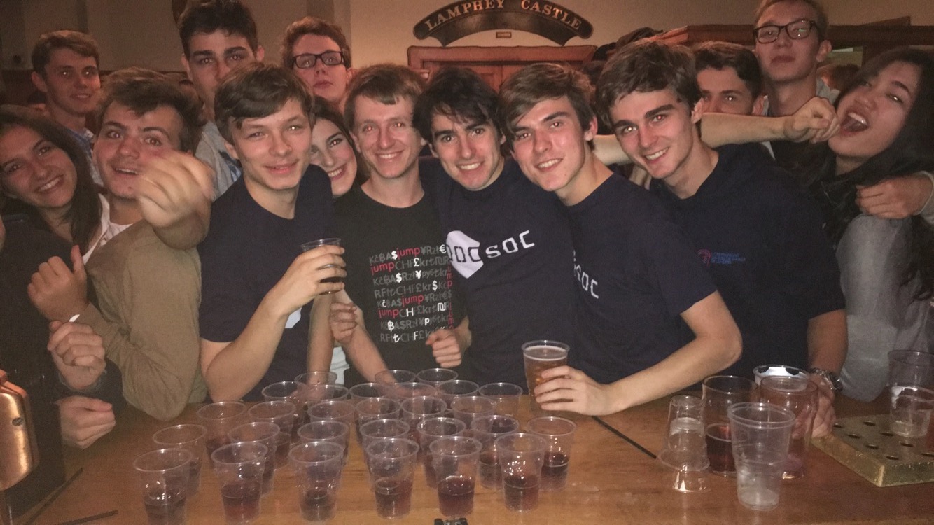 Traditional DoCSoc Jaegerbombs